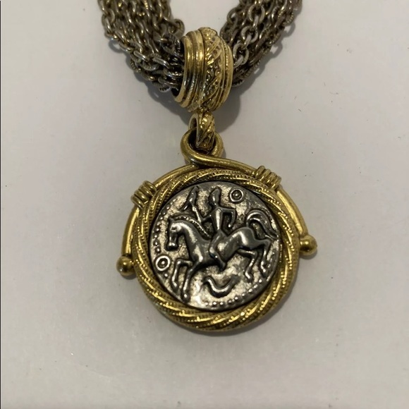 1928 jewelry equestrian warrior multi chain - Picture 2 of 5